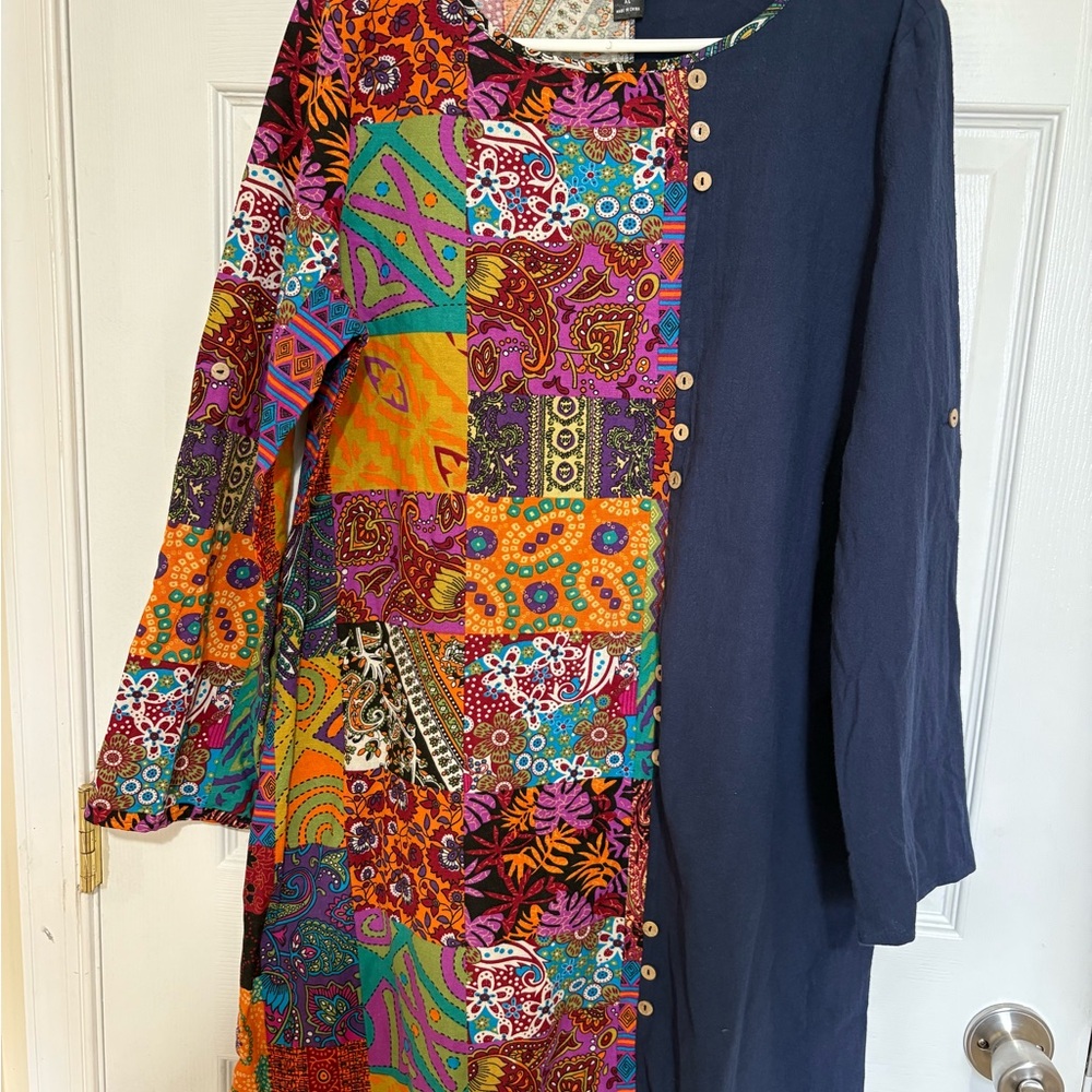 Bohemian Asymmetrical Patchwork Dress